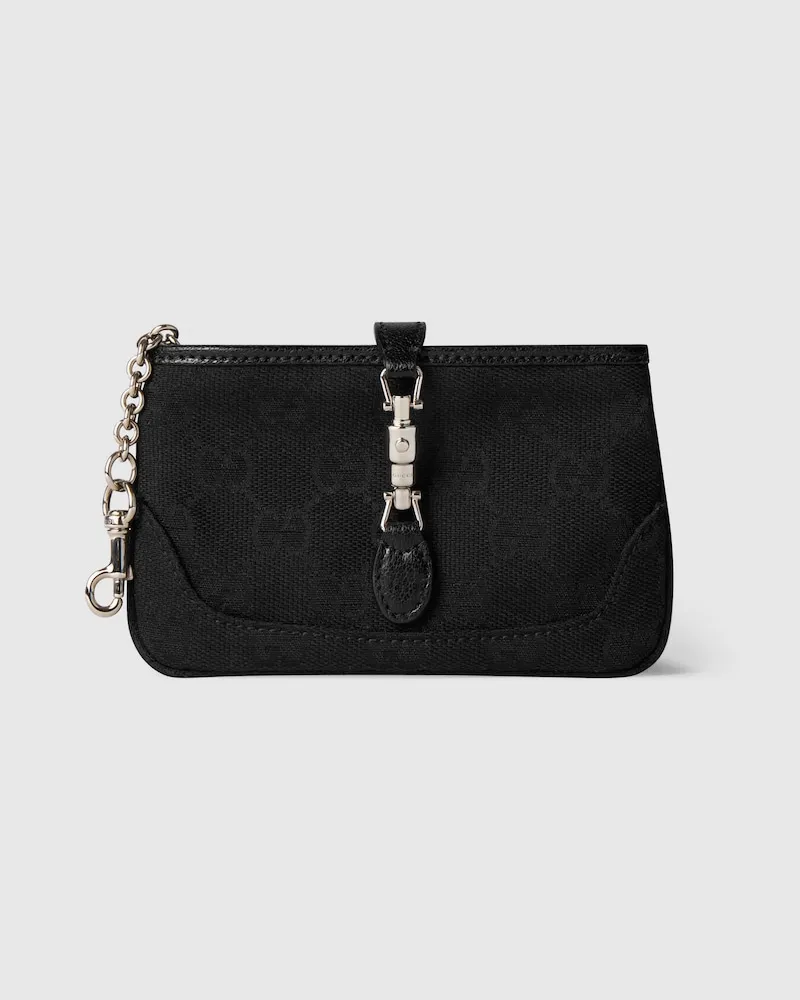 Gucci Étui À Clés Zippé GG Jackie Noir