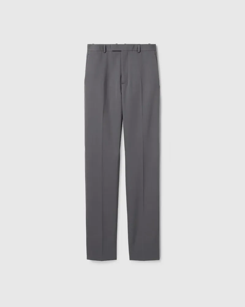Gucci Hose aus Schwerem Wollsatin, Größe Grau