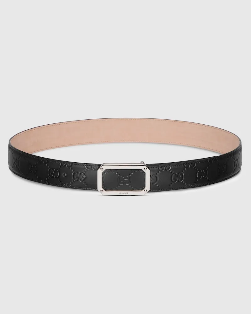 Gucci Signature Gürtel, Größe 95 Schwarz