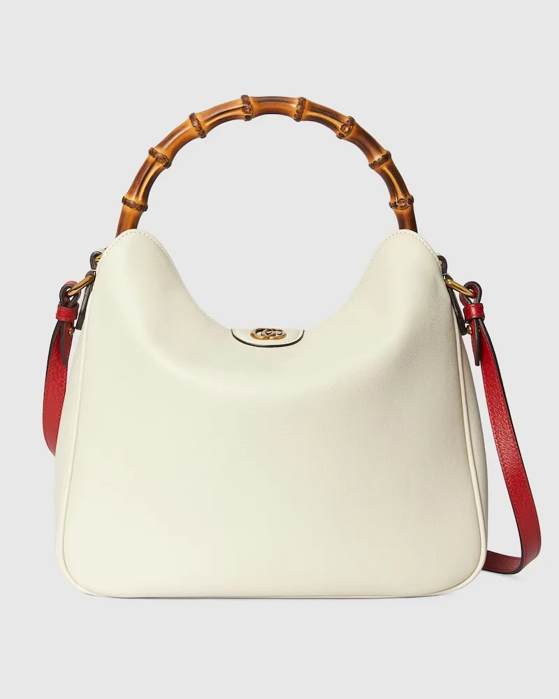 Gucci Mittelgroße Diana Schultertasche Weiß