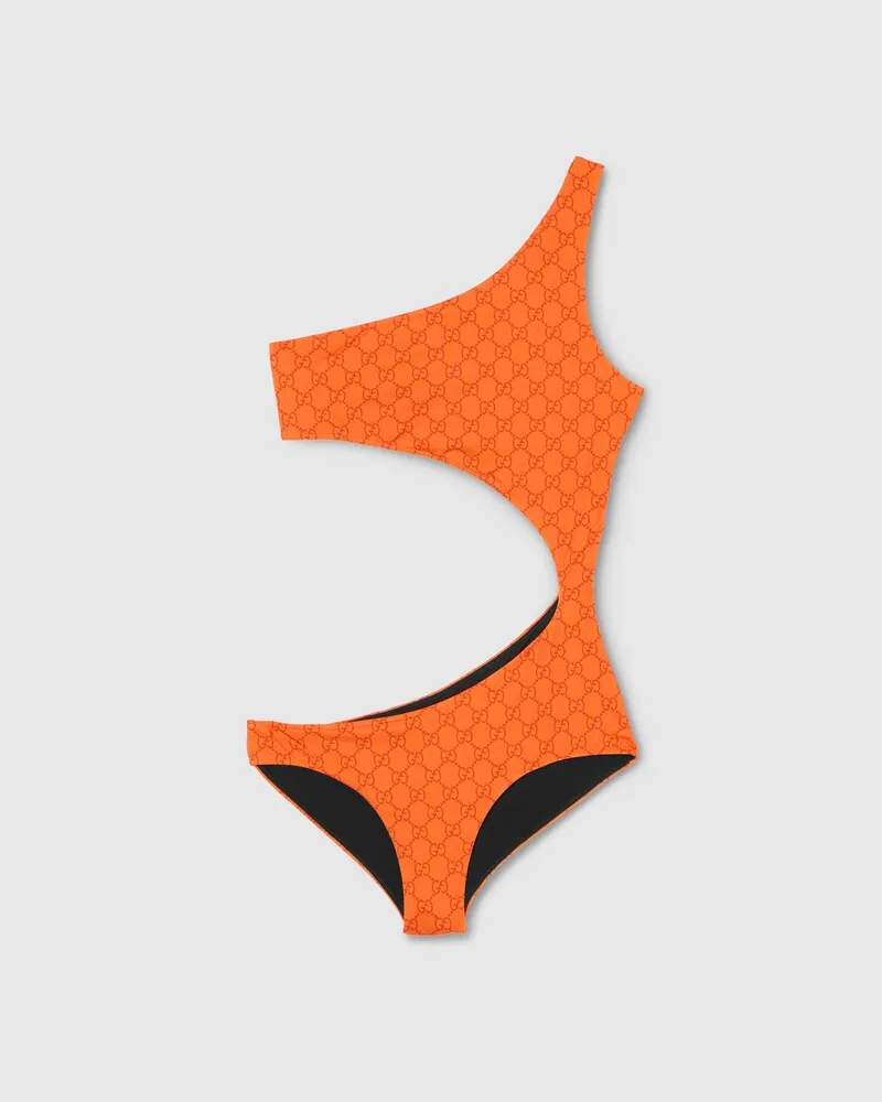 Gucci Body aus Stretch-Jersey Mit Print, Größe Orange
