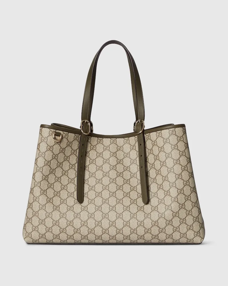 Gucci Großer GG Emblem Shopper Beige