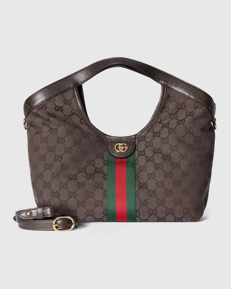 Gucci Kleiner Giglio Shopper Braun