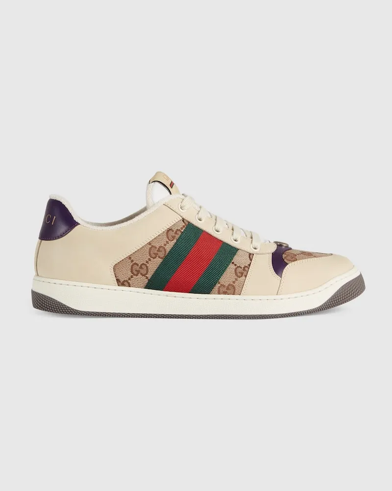 Gucci Screener Herrensneaker Mit GG, Größe Weiß