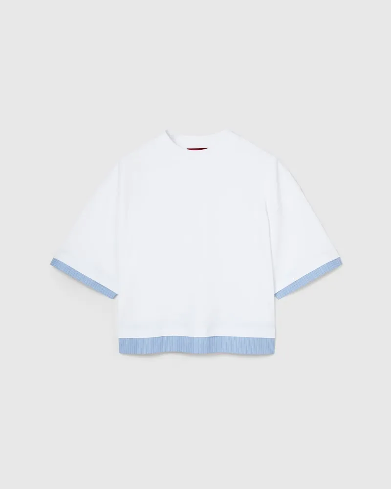Gucci T-Shirt aus Weichem Jersey Mit Stickerei, Größe Weiß