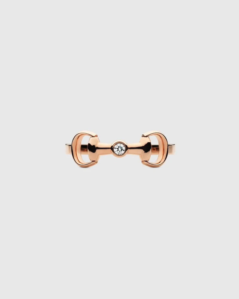 Gucci Horsebit Ring 18 Karat Mit Diamant Gold