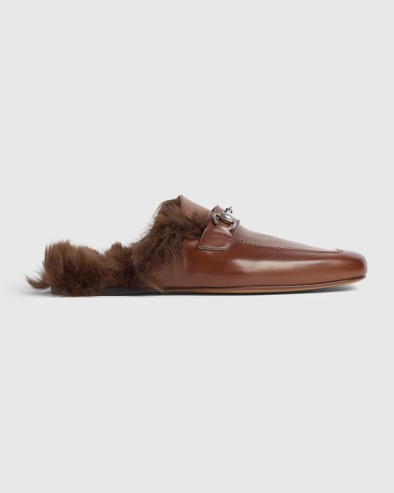 Gucci Herrenslipper mit Horsebit Braun