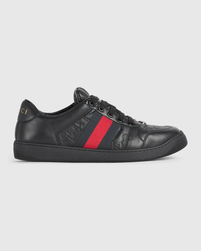 Gucci Screener Herrensneaker Schwarz