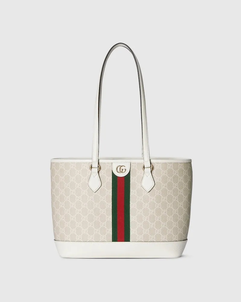 Gucci Cabas Ophidia Moyen Format Blanc