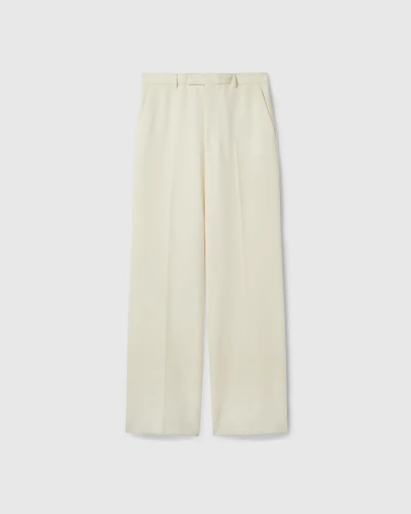 Gucci Hose aus Seidentwill, Größe Weiß