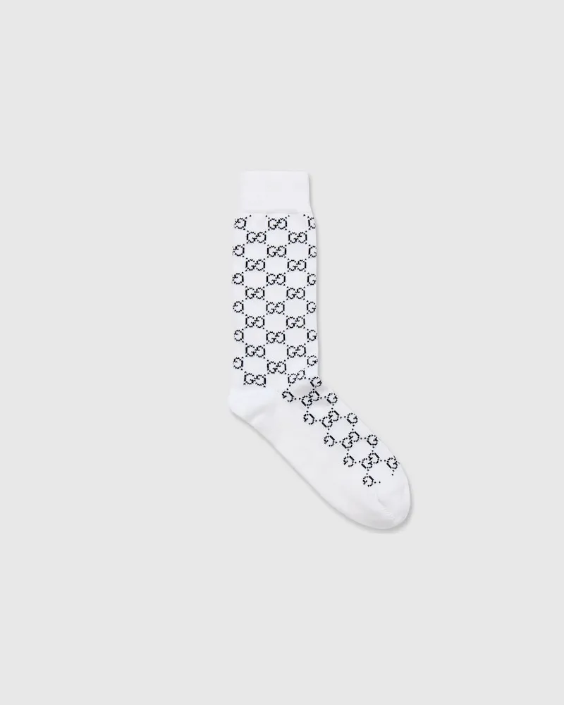 Gucci Socken aus Baumwollmischung mit GG Weiß