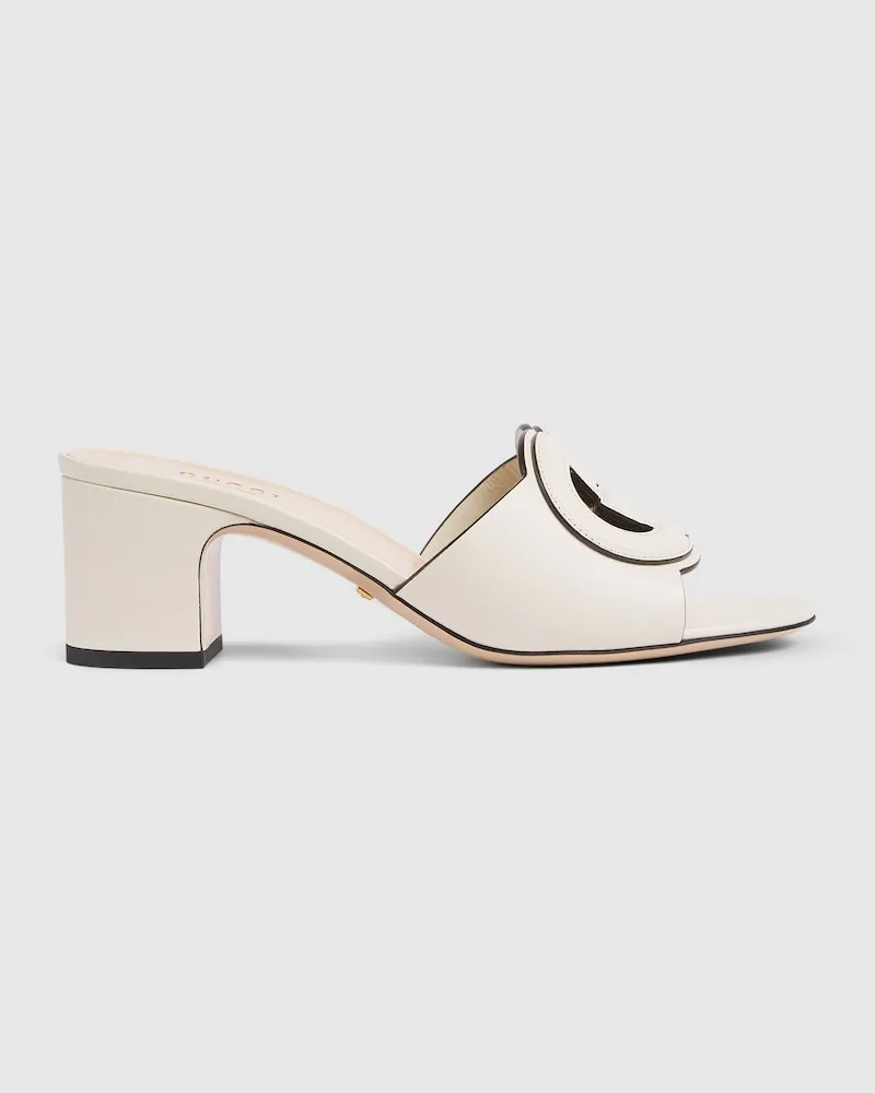 Gucci Damenpantolette Mit GG, Größe Weiß