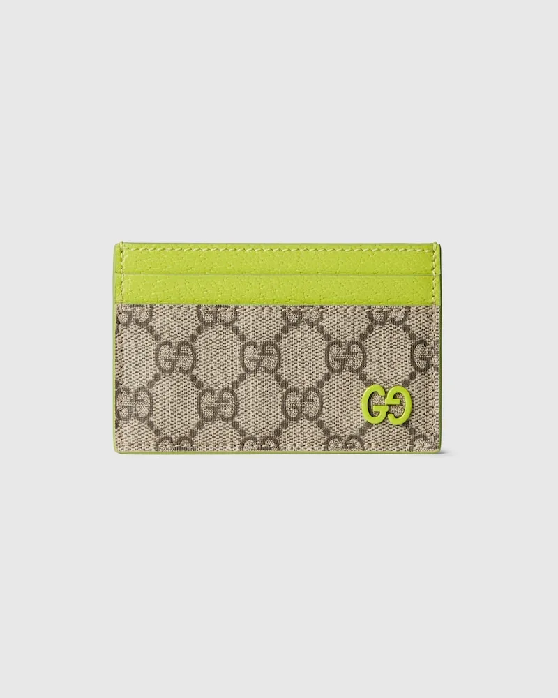 Gucci Zweifarbiges GG Kartenetui Beige