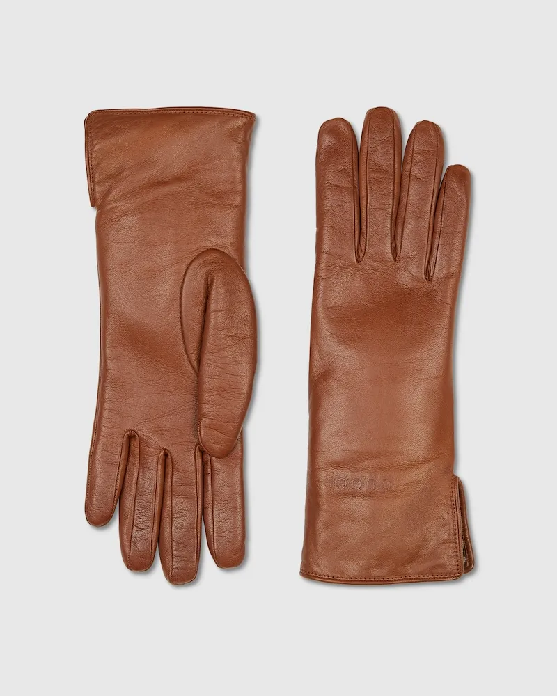 Gucci Handschuhe aus Leder, Größe Braun