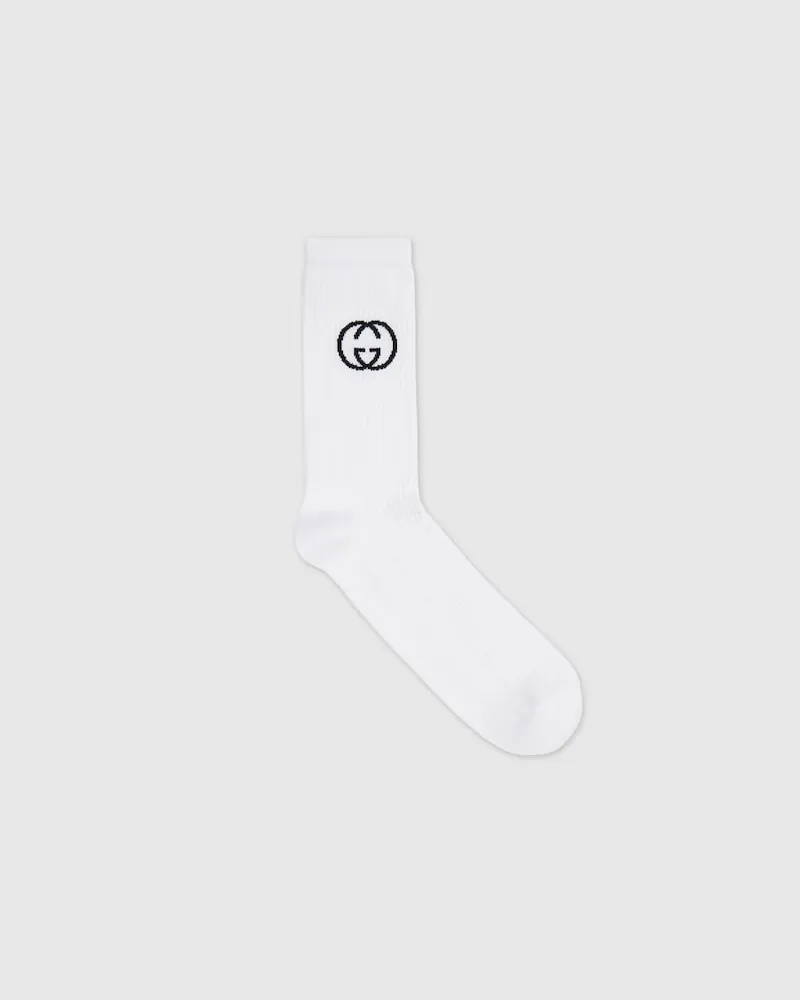 Gucci Socken aus Baumwolle mit GG Weiß