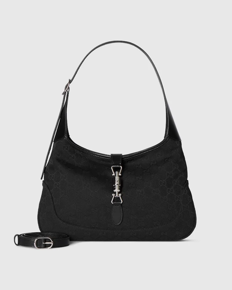 Gucci Mittelgroße Jackie 1961 Schultertasche Schwarz