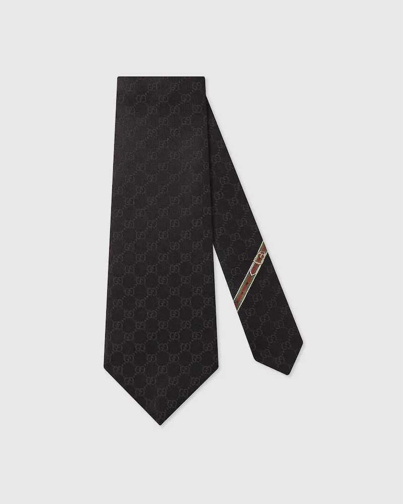 Gucci Krawatte aus GG Seide Schwarz