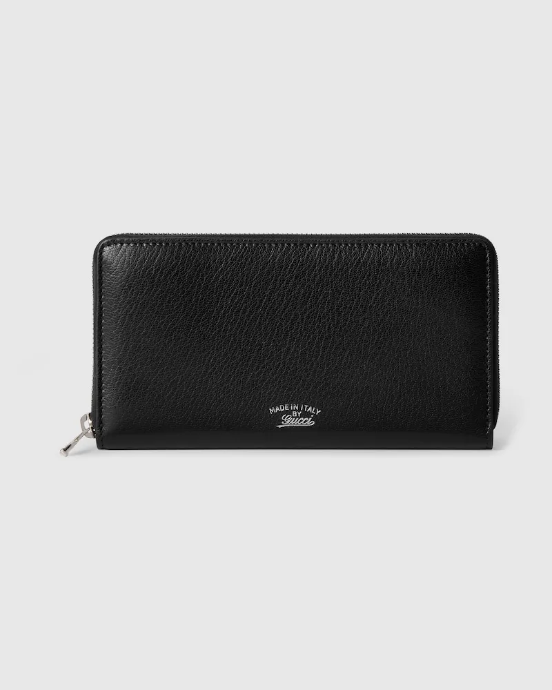 Gucci Lira Brieftasche mit Rundumreißverschluss Schwarz