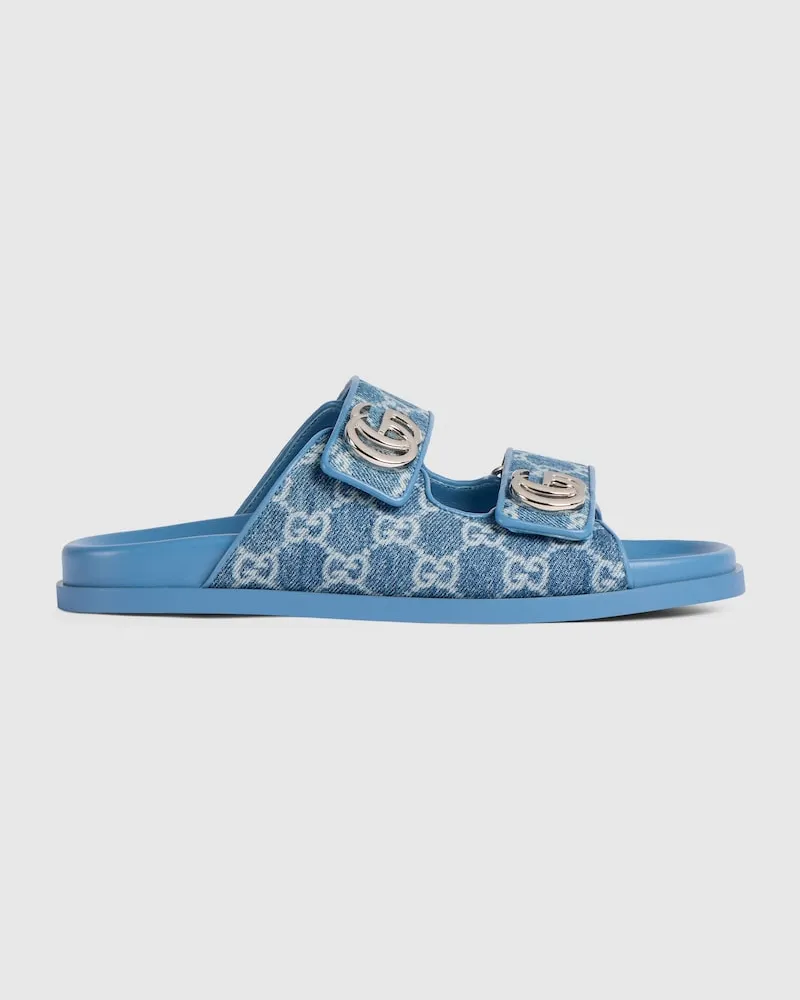 Gucci Damensandale mit Doppel G Blau