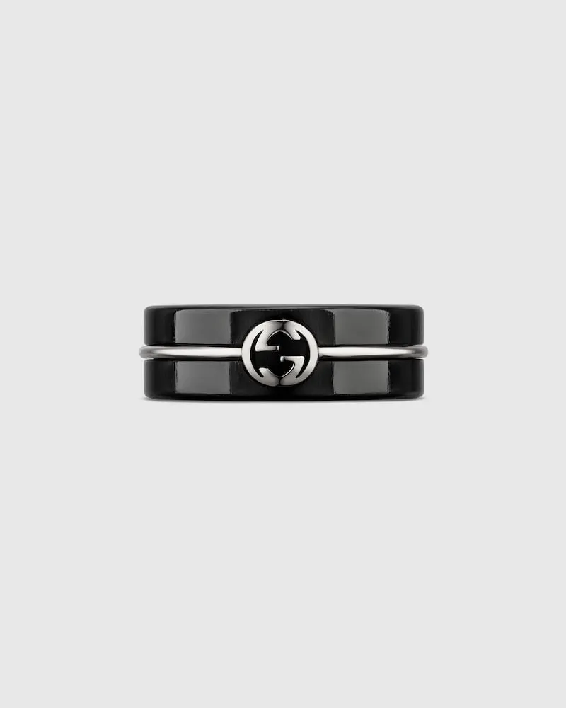 Gucci Interlocking Ring mit Korund Undefined
