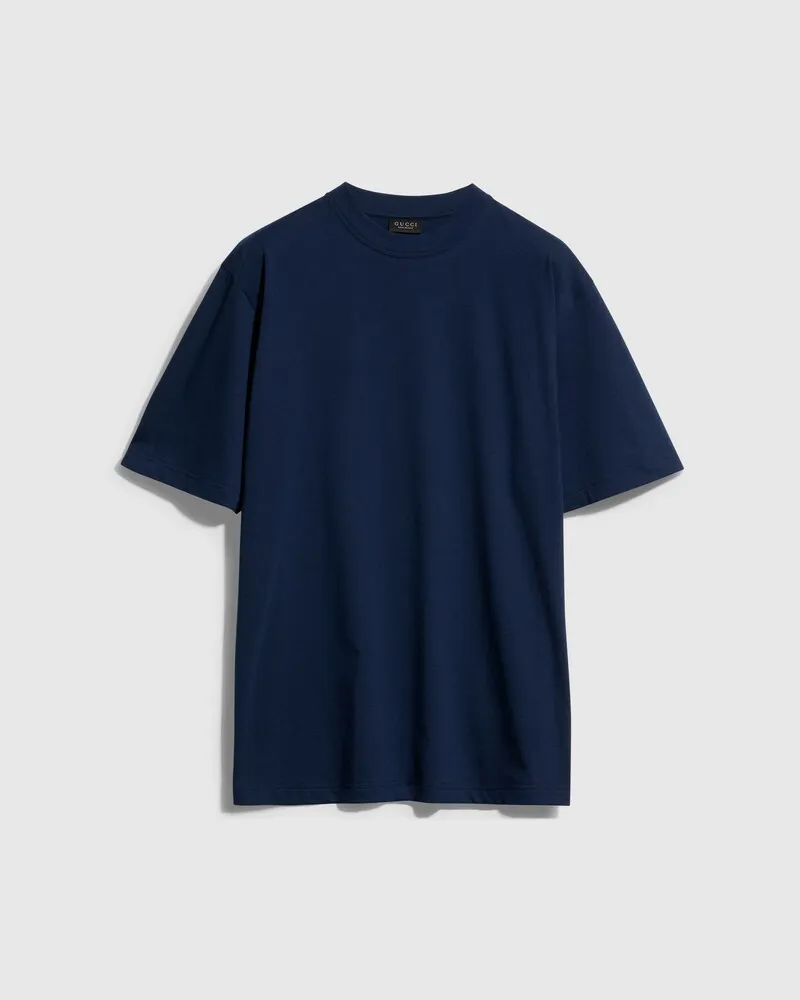Gucci T-shirt En Jersey De Coton Et Soie, Taille Bleu