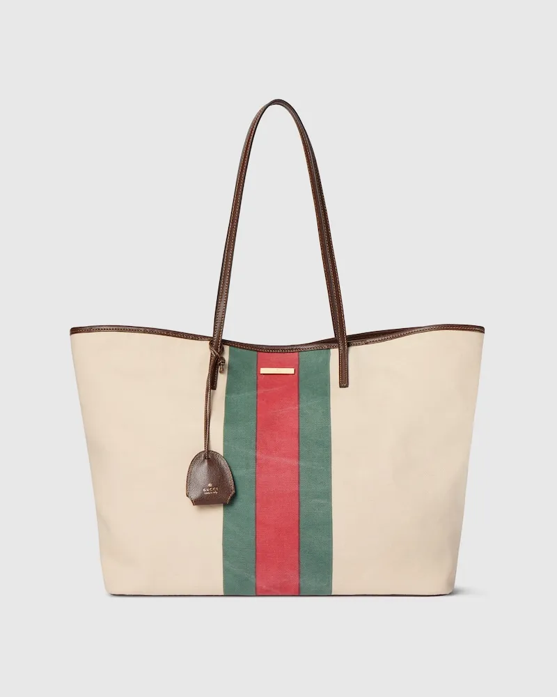 Gucci Tribeca Großer Shopper mit Charm Schwarz