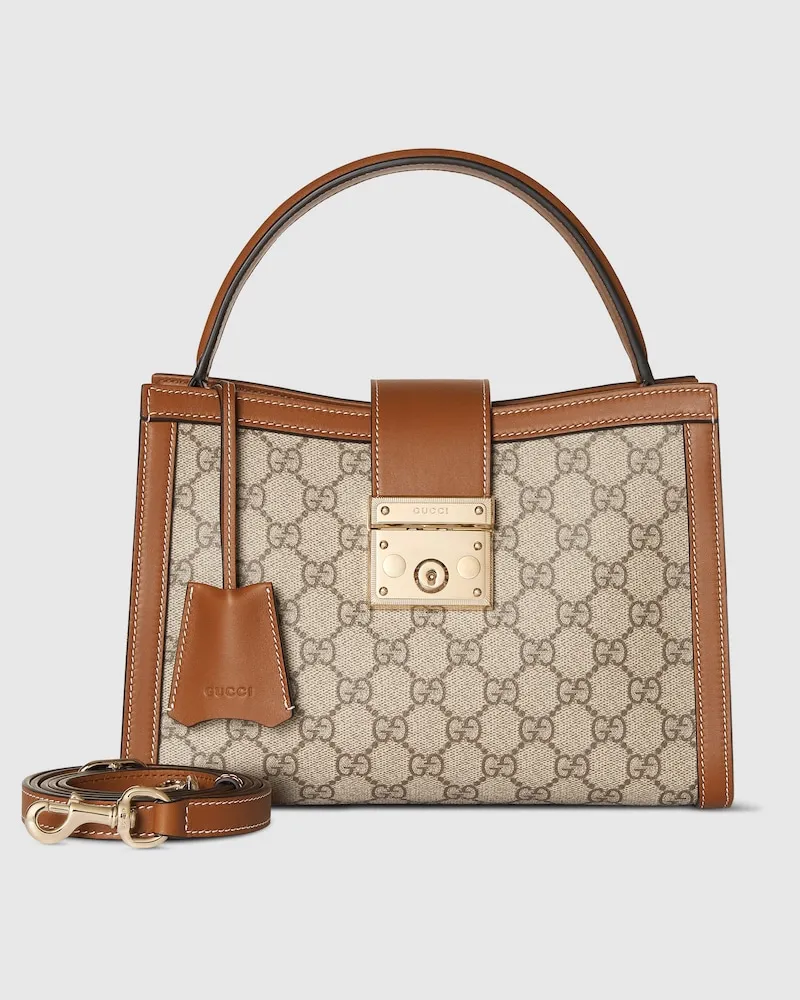 Gucci Mittelgroße Padlock Henkeltasche Beige