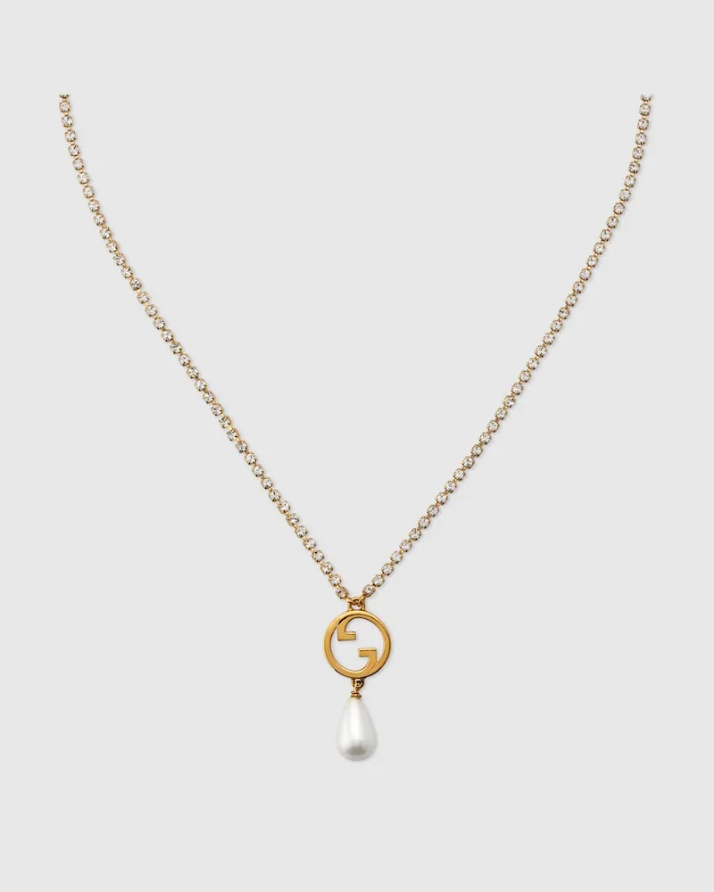 Gucci Blondie Halskette Mit Kristallen Gold