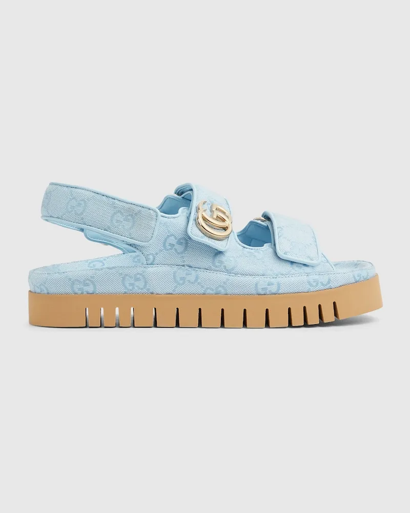 Gucci Damensandale Mit Doppel G, Größe Blau
