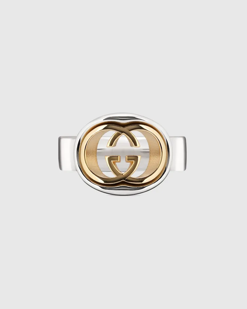 Gucci Interlocking Ring mit Ausschnitt, Größe Undefined