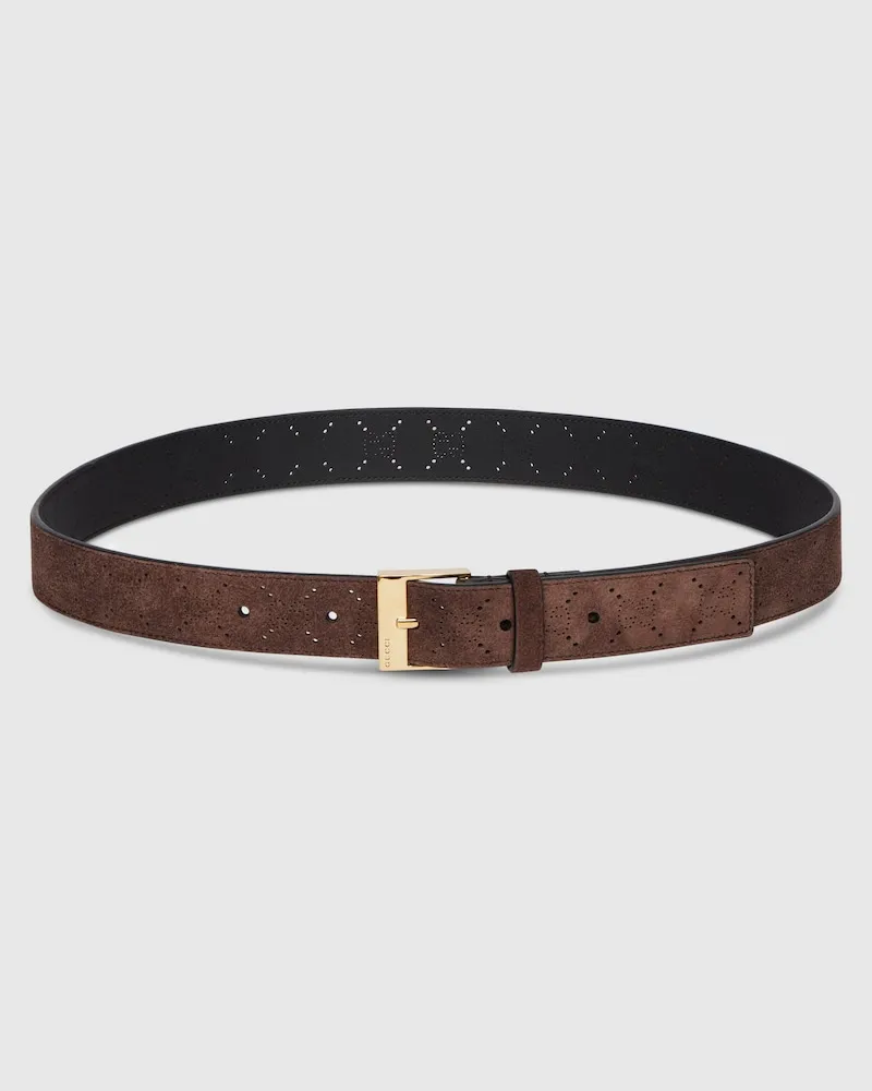 Gucci Gürtel mit Quadratischer Schnalle Braun