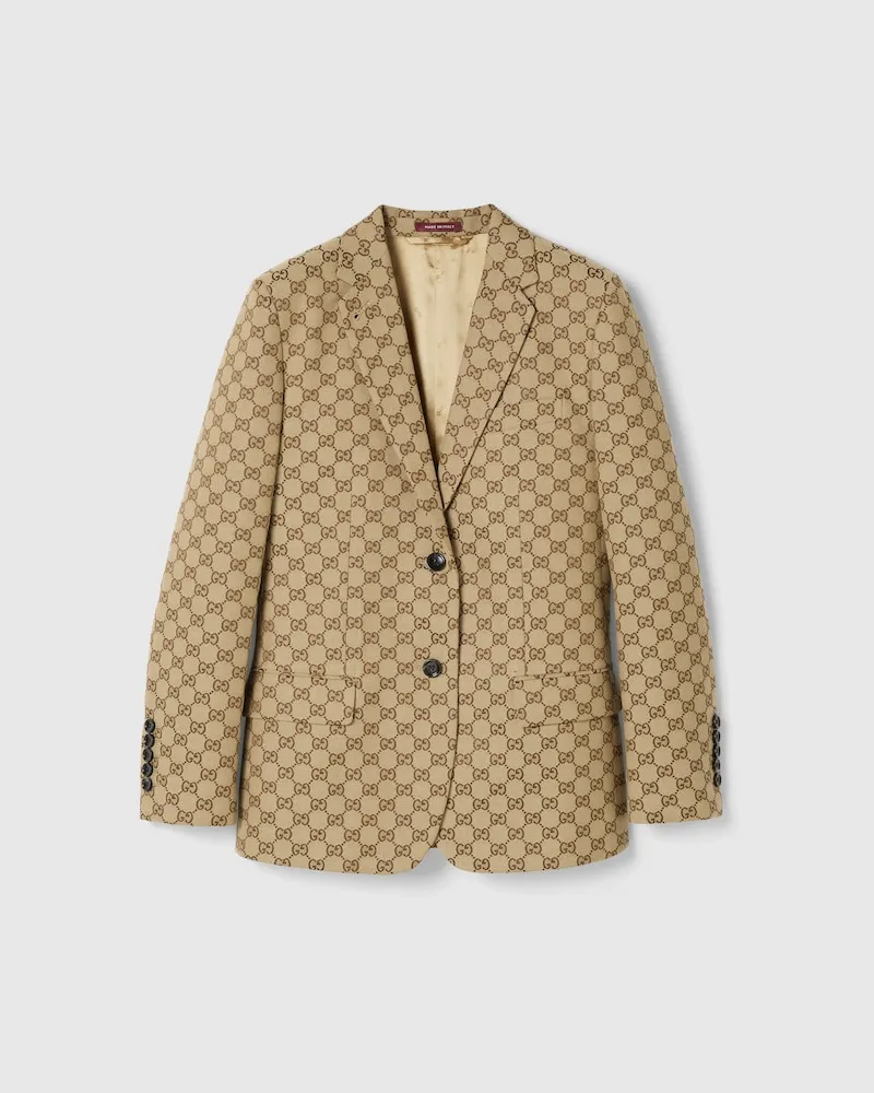 Gucci Blazer aus GG Canvas, Größe Braun