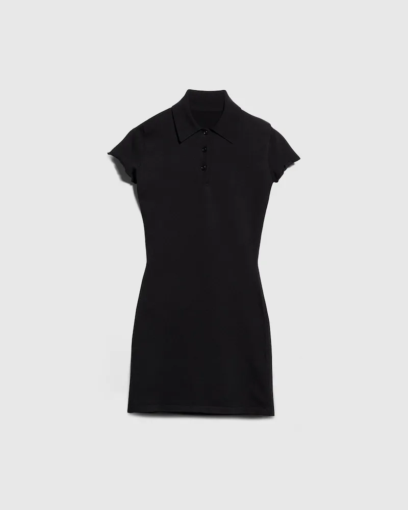 Gucci Feines Stretch-Seidenkleid, Größe Schwarz