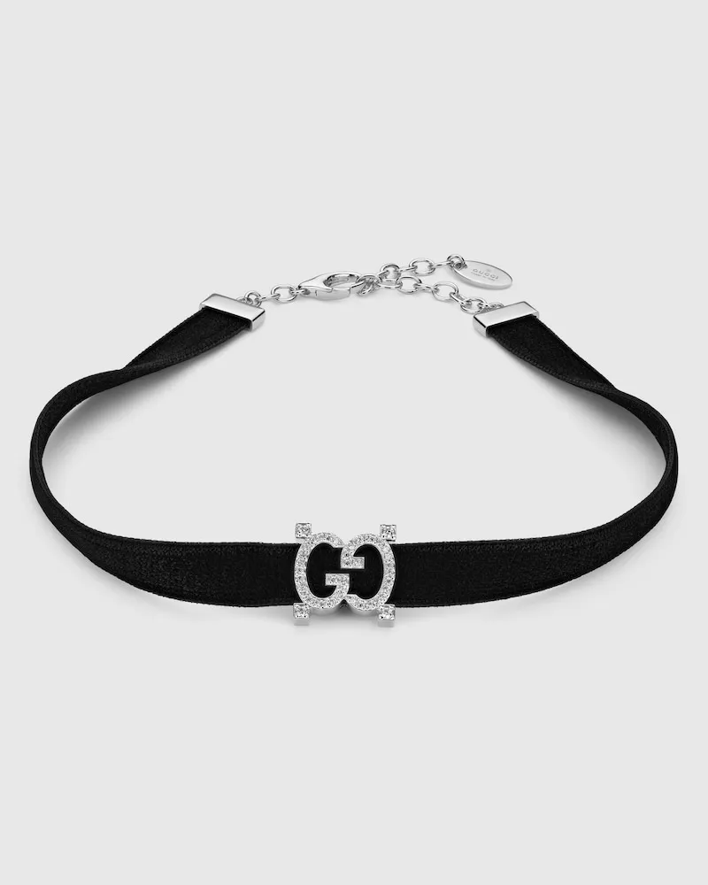 Gucci Choker-Halskette mit GG aus Kristallen Undefined