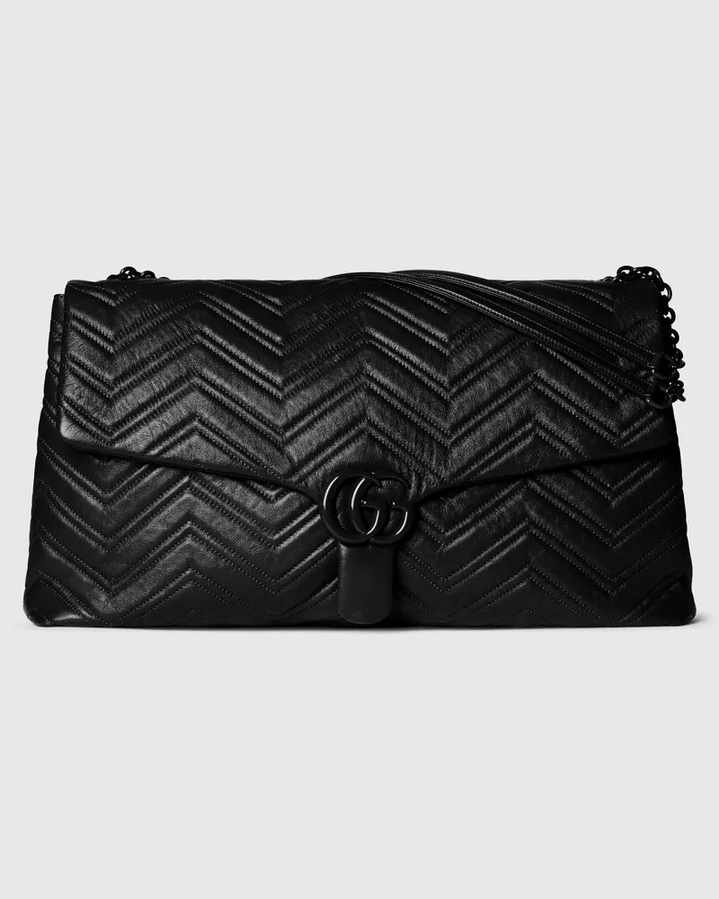 Gucci GG Marmont Maxi-Schultertasche Schwarz