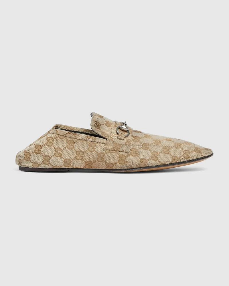 Gucci Herrenloafer Mit Distressed-Effekt Und Horsebit, Größe Beige