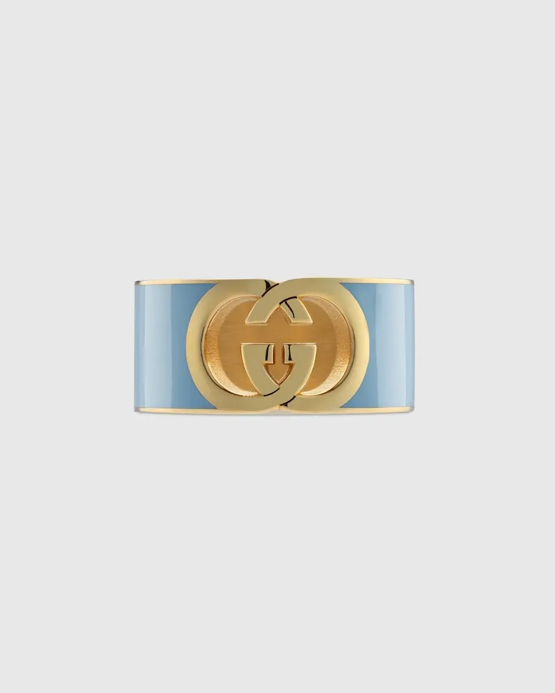 Gucci Interlocking Ring Mit Emaille, Größe Undefined