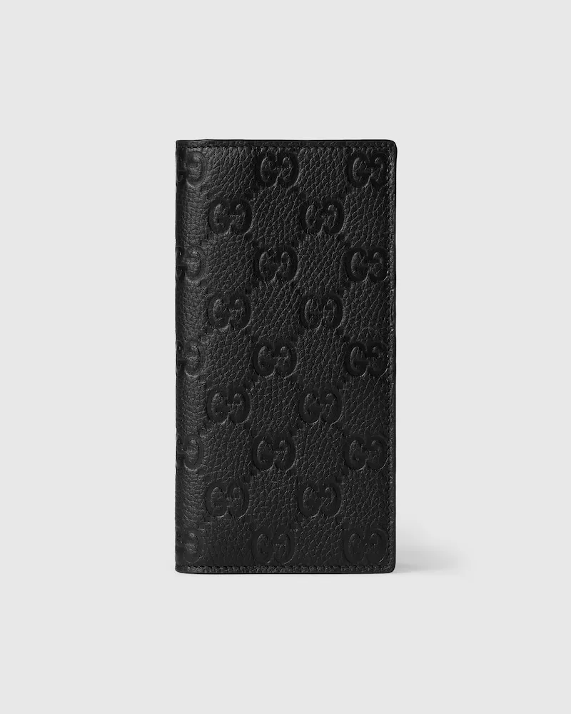 Gucci Längliche Imprint Brieftasche Schwarz