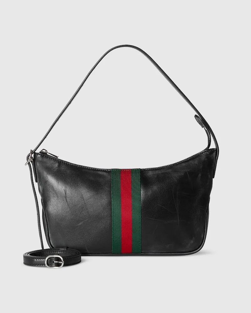 Gucci Kleine Lunetta Umhängetasche Schwarz