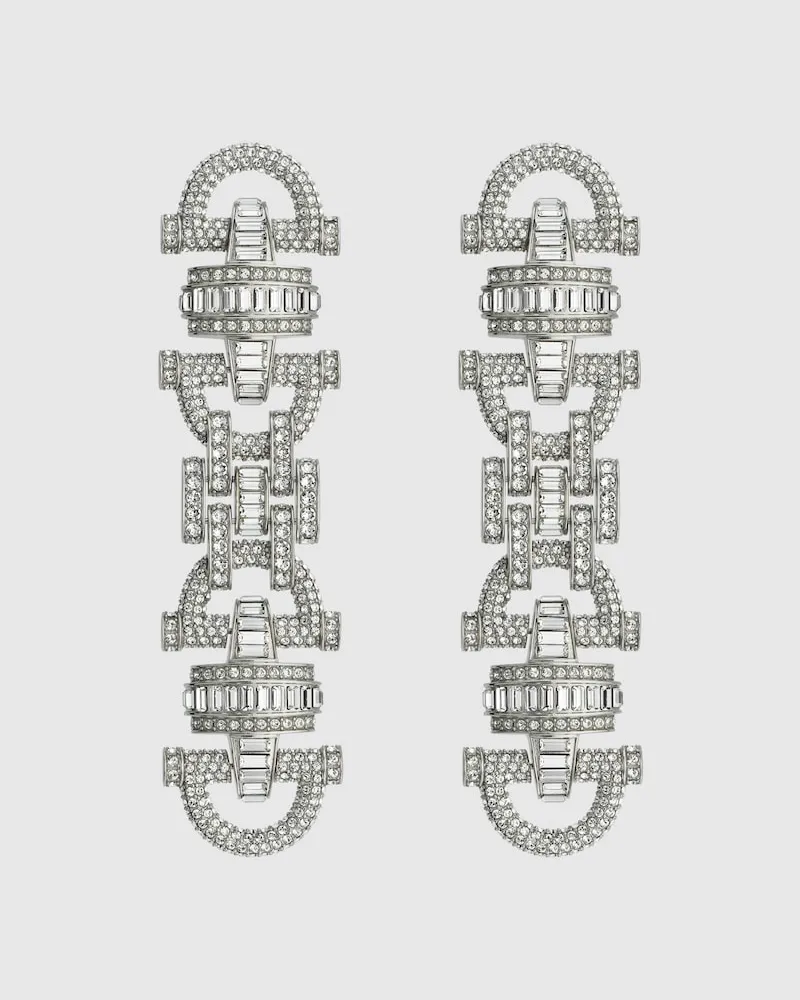 Gucci Staffa Ohrringe Mit Kristallen Undefined