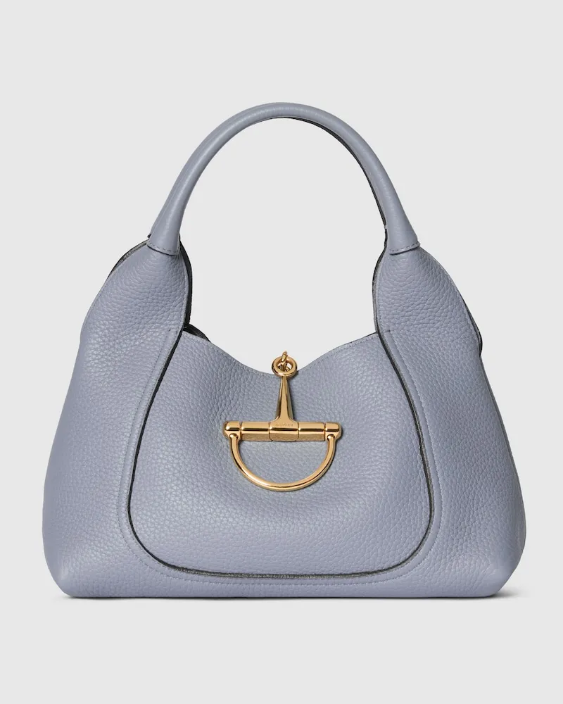 Gucci Mittelgroße Softbit Henkeltasche Grau