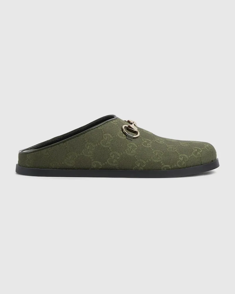 Gucci Damen-Mules Mit Horsebit, Größe Grün