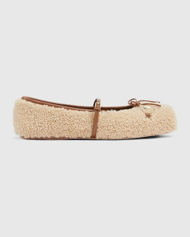 Gucci Horsebit Damenballerina, Größe Beige