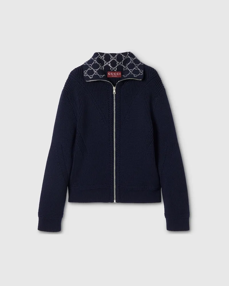 Gucci Cardigan aus Wolle, Größe Blau
