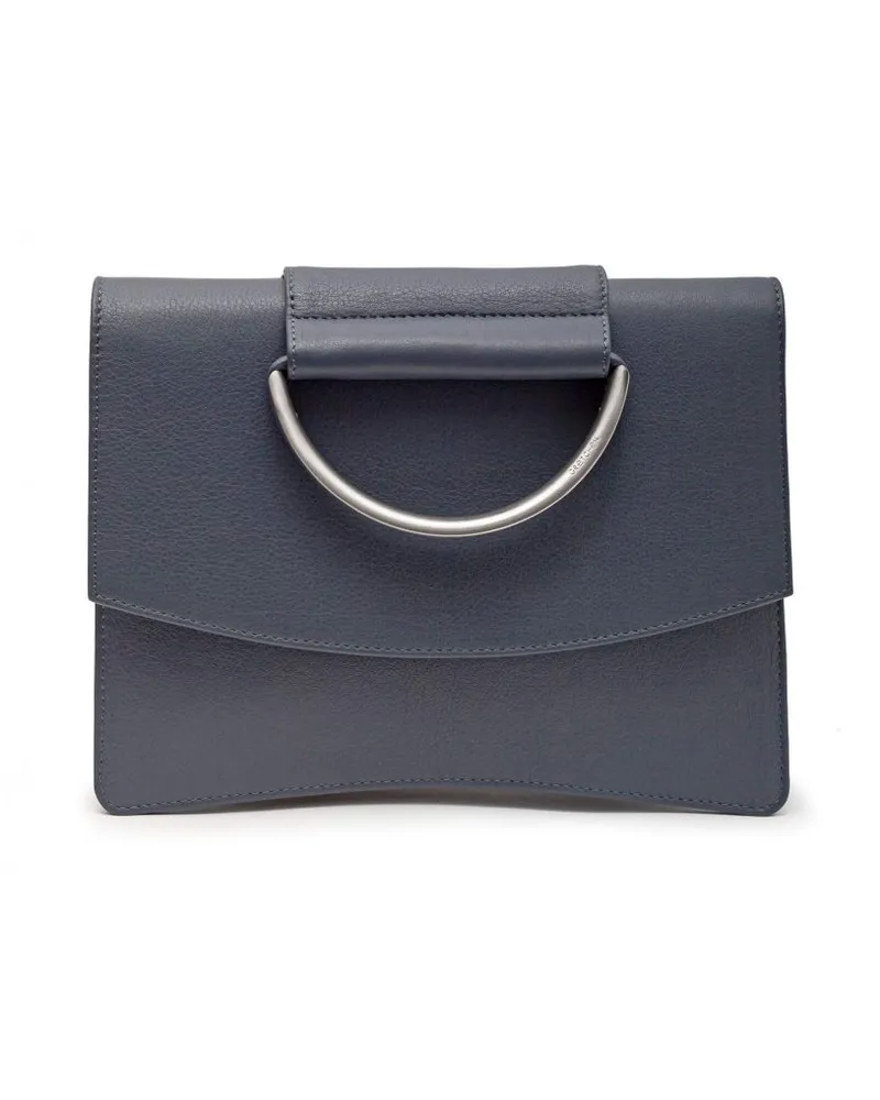 Gretchen Oyster Clutch Three Blue