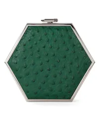 Gretchen Zeitgeist Silver Hexagon Clutch Green