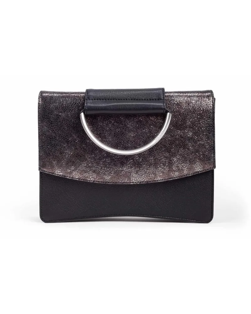 Gretchen Oyster Clutch Three Black