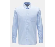 Oxford-Hemd schmaler Kragen hellblau