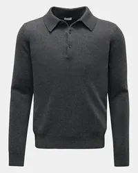 von BRAUN Cashmere Strickpolo dunkelgrau Dunkelgrau