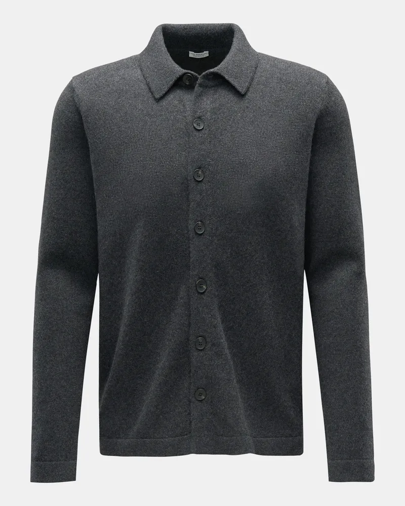 von BRAUN Herren - Cashmere Cardigan dunkelgrau Dunkelgrau